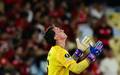 Muslera comemora classificacao do Estudiantes sobre o Flamengo, no Maracana (Foto: Pablo Porciuncula / AFP