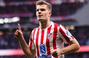Sorloth comemora gol pelo Atletico de Madrid (Foto: Divulgacao / Atletico de Madrid)