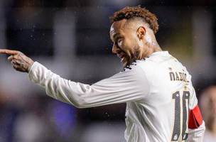 Neymar comemora gol contra o Red Bull Bragantino, na Vila Belmiro (Foto: Divulgacao/Santos)
