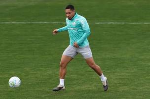 Vitor Roque: o atacante se recupera de uma lesao no tornozelo. (Foto: Cesar Greco/Palmeiras)